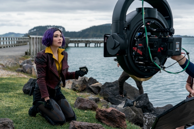 Faye Valentine on location Cowboy Bebob