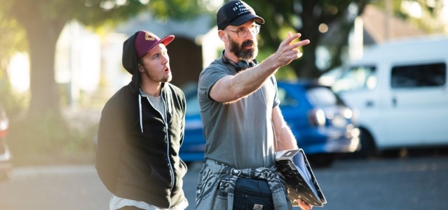 Max Currie on the set of Rurangi