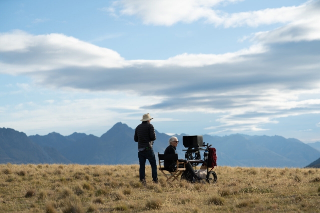 Producer Jane Campion on location